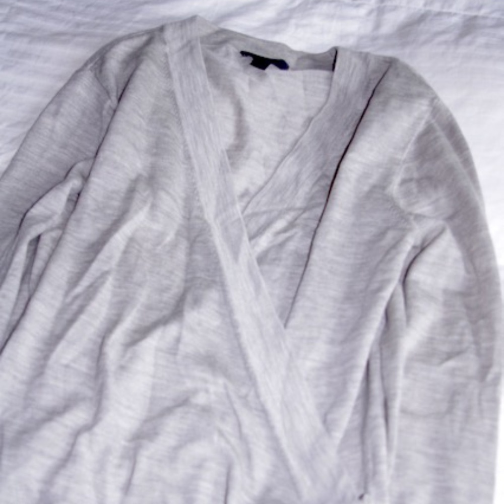 J. Crew Fine Merino V-Neck Crossover Sweater